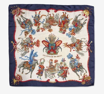 HERMES
Carré en twill de soie imprimé, modèle Les 