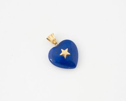 Pendentif en or jaune (750) figurant un cœur en la