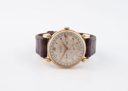 MOVADO
Men's wristwatch, round case in yellow gold