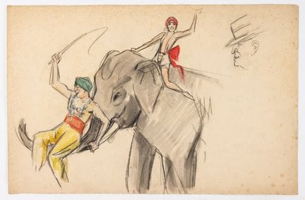 Fernand FERNEL (1872-1934)
Dresseurs d'éléphants a