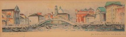 André HAMBOURG (1909/1999)
Venise, le Pont de l'Ac