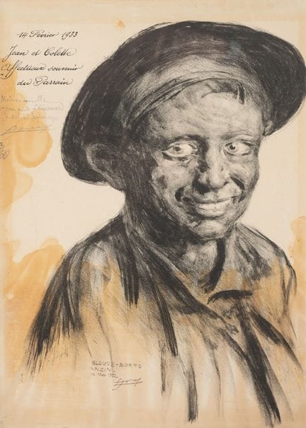 Lucien JONAS (1880-1947) 
Portrait d'enfant. 
Lith