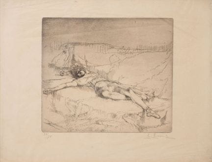 Auguste BROUET (1872-1941)
La danseuse couchée.
Es
