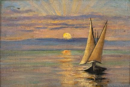 Hans BERGER (1882-1977)
Lever de soleil à Yvoire, 
