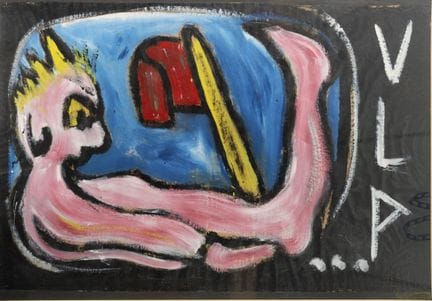VLP (act.1980)
Sans titre.
Gouache sur papier. 
Si