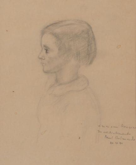 Paul BELMONDO (1898-1982)
Profil de jeune fille, 1