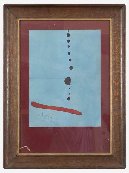 Joan MIRO (1893-1983), d'après
Bleu II. 
Planche d
