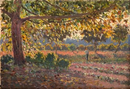 Max BOUVET (1854-vers 1943)
Le jardin.
Huile sur p