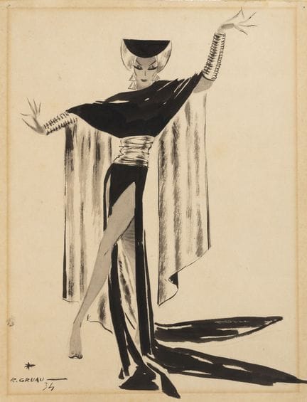 René GRUAU (1909-2004)
La danseuse, 1934 (recto) -
