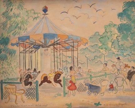 Thérèse HUMMEL (1911-1999)
Aux Champs Elysées, 194