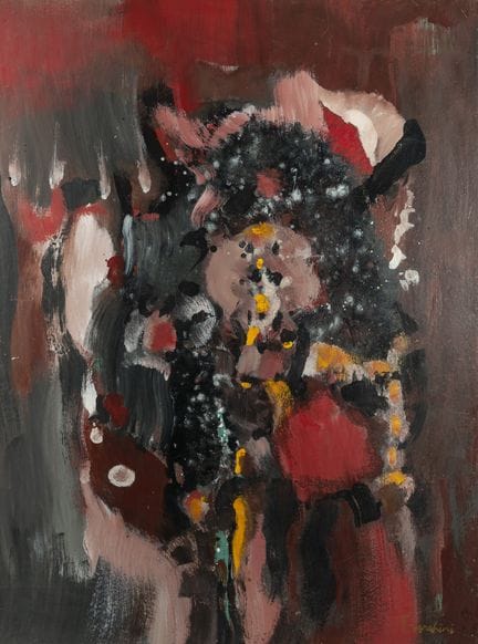 Philippe FRANCHINI (XXème) 
Le Loup Garou.
Huile s