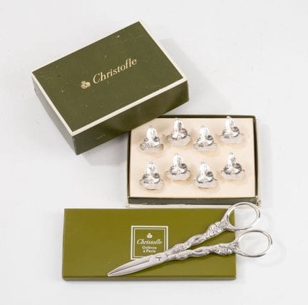CHRISTOFLE
Set di otto portamenù in metallo argent