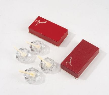 BACCARAT
Set di quattro saliere in cristallo stamp