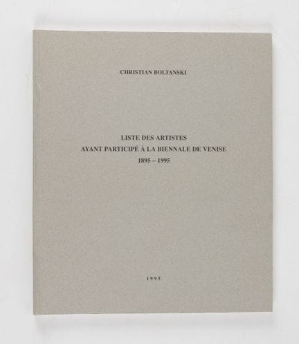 BOLTANSKI (Christian).
Liste des artistes ayant pa