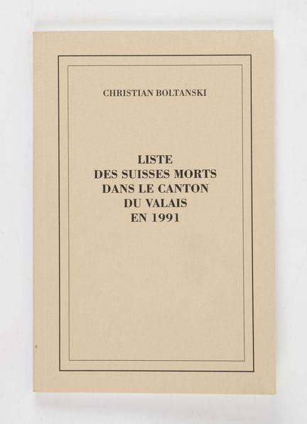 BOLTANSKI (Christian).
Liste des suisses morts dan