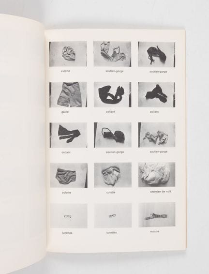 BOLTANSKI (Christian).
Inventaire des objets ayant