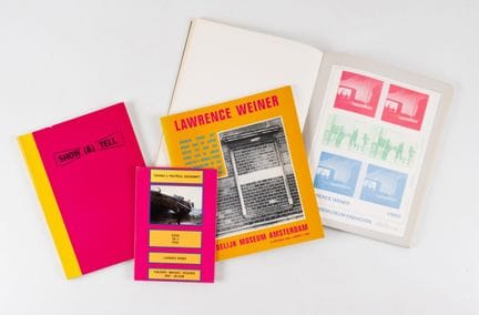 WEINER (Lawrence).
- Posters. November 1965 - Apri