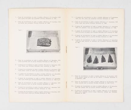 BOLTANSKI (Christian).
Catalogue. Essais de recons