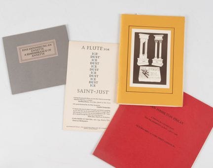 IAN HAMILTON FINLAY. 
Liberty, terror & virtue. Th