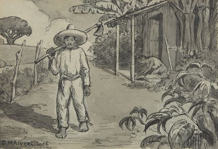 Diego Rivera
 (messicano, 1886-1957)
Scène de Vill
