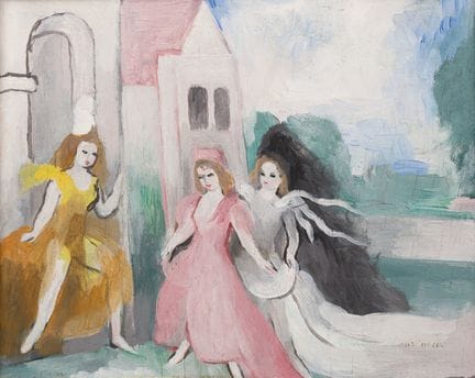 玛丽·劳伦辛
（法国，1883-1956）
《舞者》
木板油画
右下角署名“玛丽·劳伦辛”
8 5/