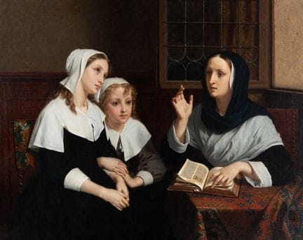 Hugues Merle
 (Francés, 1822-1881)
«Les Orphelines