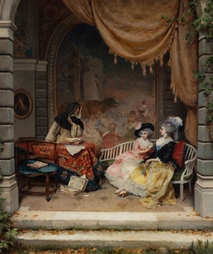 Lucius Rossi 
(italiano, 1846-1913)
Les Belles Pêc