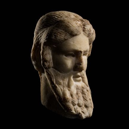 Testa di erma in marmo di epoca ellenistica
Circa 