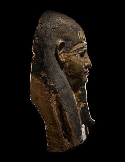 Masque de momie égyptien en bois peint
Période tar