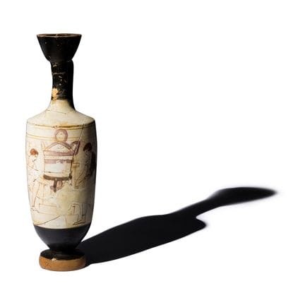Lekythos attico a fondo bianco
Attribuito al “Pitt
