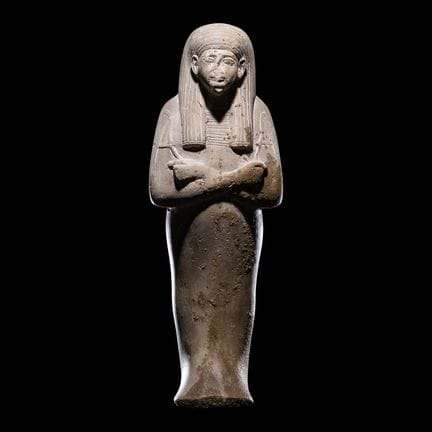 Ushabti in pietra calcarea egizia
Nuovo Regno, XIX