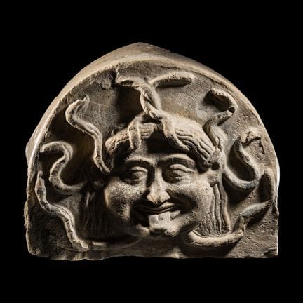 Antefissa tarantina in terracotta con gorgoneion
C