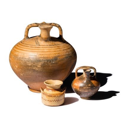 Tre vasi micenei in terracotta
Circa 1400-1100 a.C