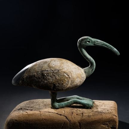 Ibis égyptien en bois et bronze
De la Période tard