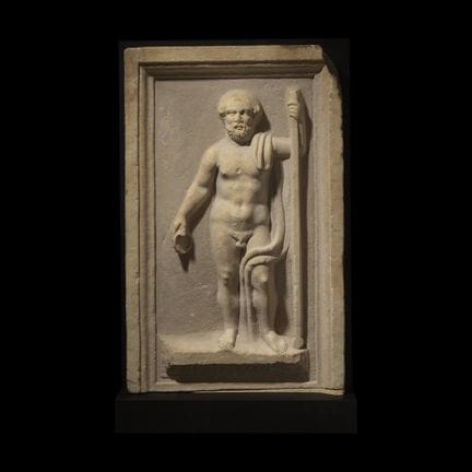 Pannello in marmo romano con Sileno
Circa I secolo