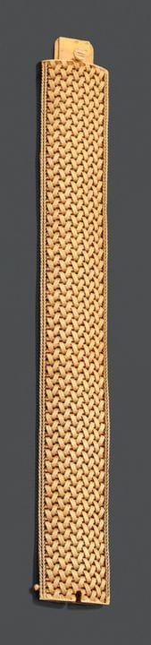 Bracciale a nastro in oro giallo 750, interamente 