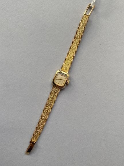 Orologio da polso da donna, di forma rettangolare,
