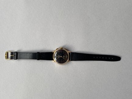 Orologio da polso da uomo, modello rotondo in oro 