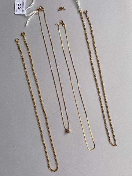 Set aus 750er Gelbgold, bestehend aus: einer Halsk
