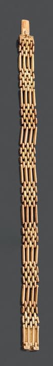 Bracciale articolato in oro 585 millesimi a più to