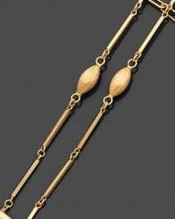 Collana lunga in oro giallo 585 millesimi, con mag