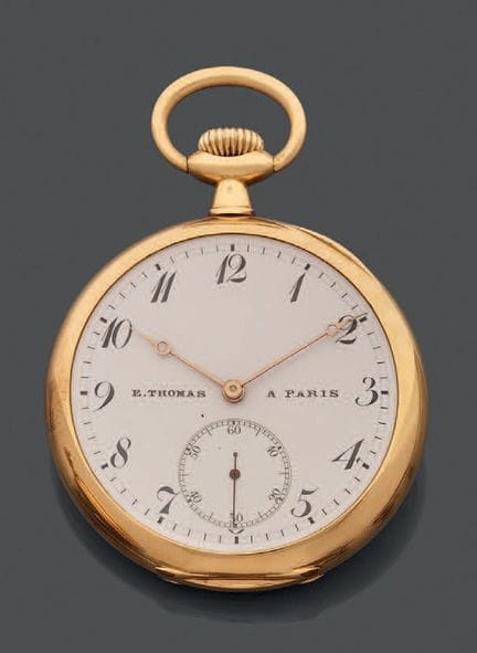 Orologio da tasca in oro giallo 750 millesimi, fon
