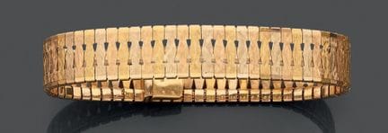 Bracciale a nastro flessibile in oro 750 millesimi