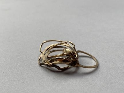 Bague six anneaux s'imbriquant en or jaune 585 mil