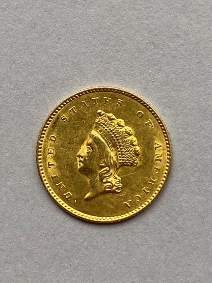 USA. 1-Dollar-Goldmünze. 1855. Gewicht: 1,67 g. Ab