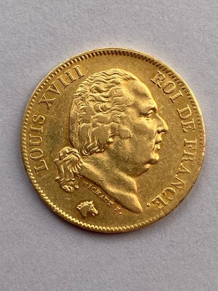 LUDWIG XVIII. (1815–1824). 40 Francs. Lille. 1818.