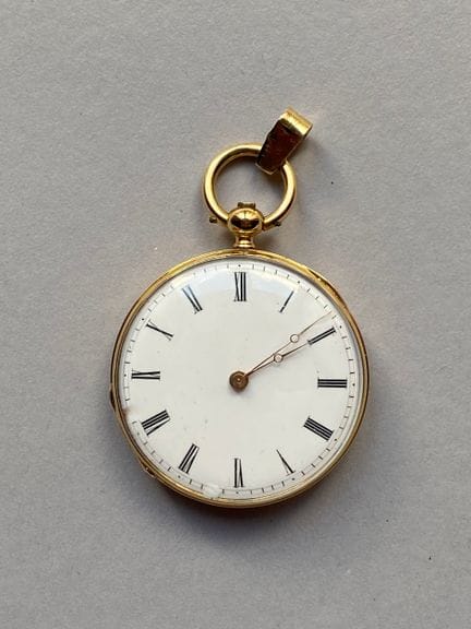 Orologio da donna in oro giallo 750, fondello inci