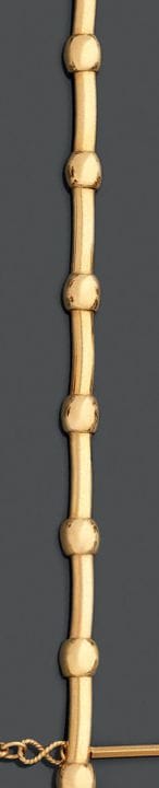 Collana articolata in oro giallo 750, con maglie a