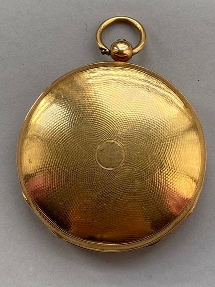 Orologio da tasca a forma di saponetta in oro gial