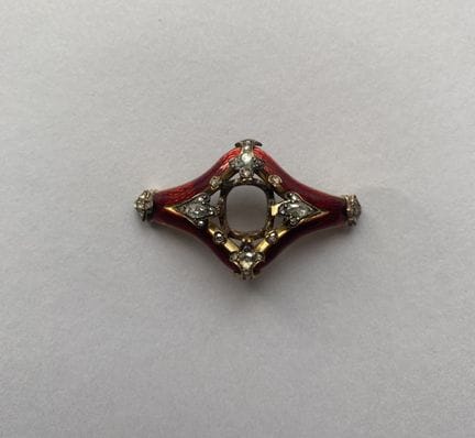 Elemento di gioielleria in oro giallo 750, parzial